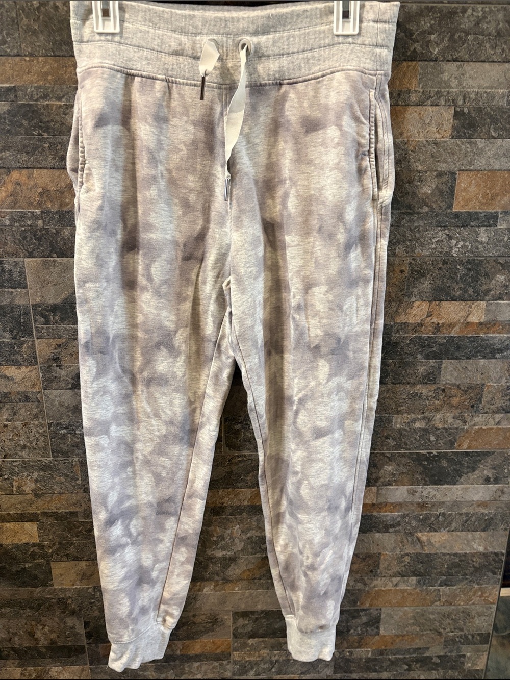 Athleta Purple and White Camo Joggers Small